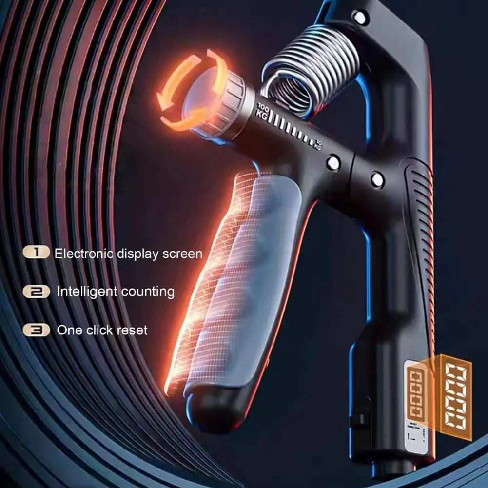 

Long Lasting Hand Strength Trainer Digital Display Stainless Steel Spring Heavy Duty Hand Strength Gripper Workout Equipment