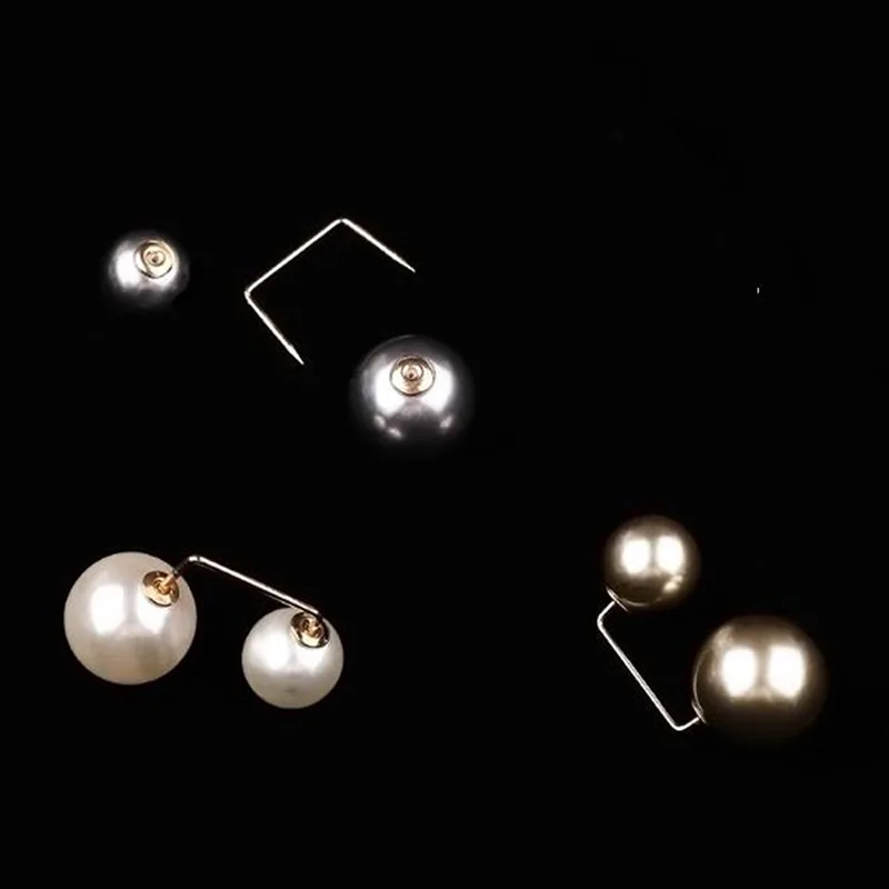 

3pcs Artificial Pearl Brooch Pins,3Pcs Fashion Double-Headed Pearl Looper Cardigan Brooch Pin Decoration for Women Girls Home