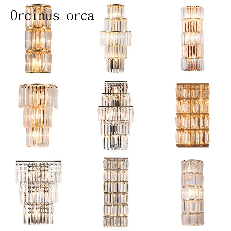 Американский роскошный хрустальный настенный светильник для гостиной прихожей