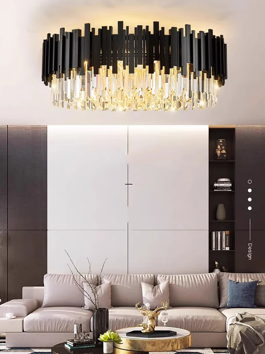 Роскошные черные хрустальные люстры 2024 бытовая техника