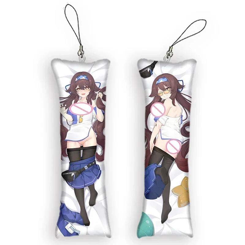 Genshin Impact Hu Tao Mini Dakimakura брелок милый аниме маленькая подушка Декор кулон отаку