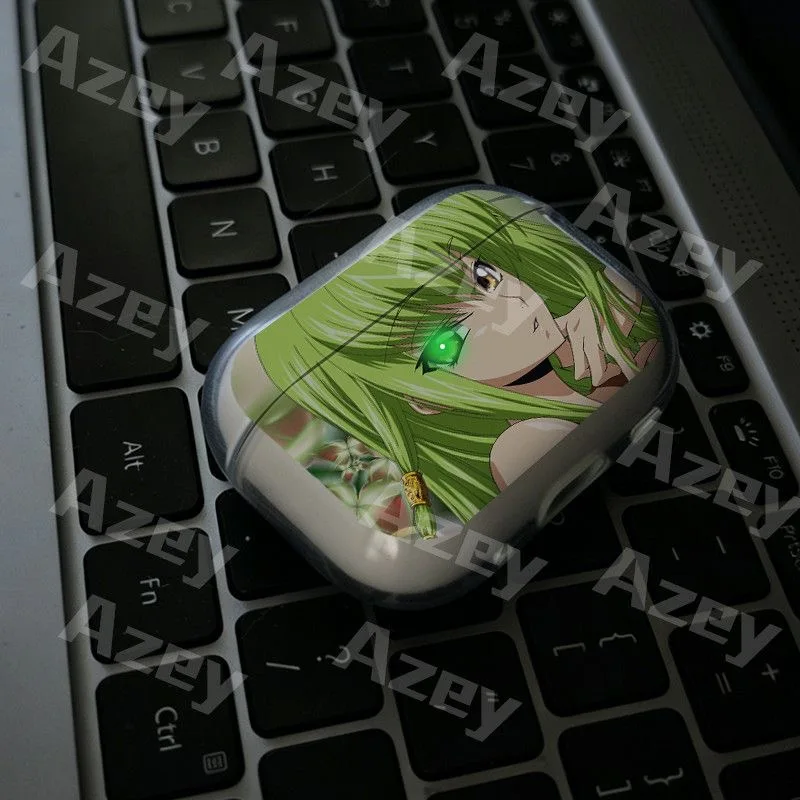 Фото Чехол для наушников с изображением Лелоша Ламперужа из Code Geass и Си-Си, для Airpods Pro 3 2025, мягкий прозрачный чехол для Airpods 4, ударопрочный чехол №3