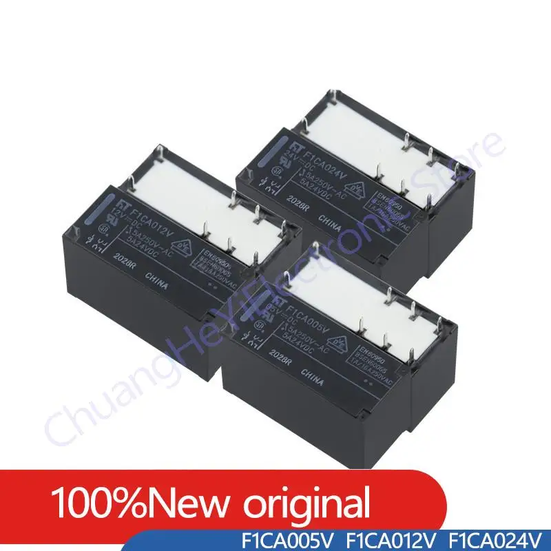 50 шт./лот оригинальное новое реле F1CA005V F1CA012V F1CA024V 5V 12V 24V DC 5A 8PIN два открытых двух закрытых