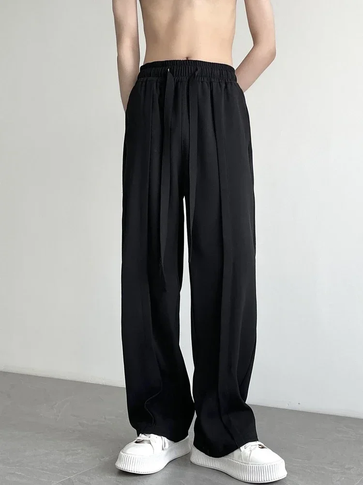 Брюки мужские прямые из полиэстера модные брюки-слаксы Классическая формальная