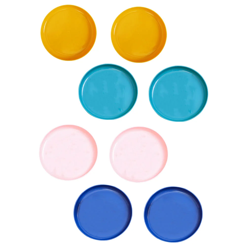 

8pcs Household Food Plates Plastic Serving Dishes Multi-function Food Dishes