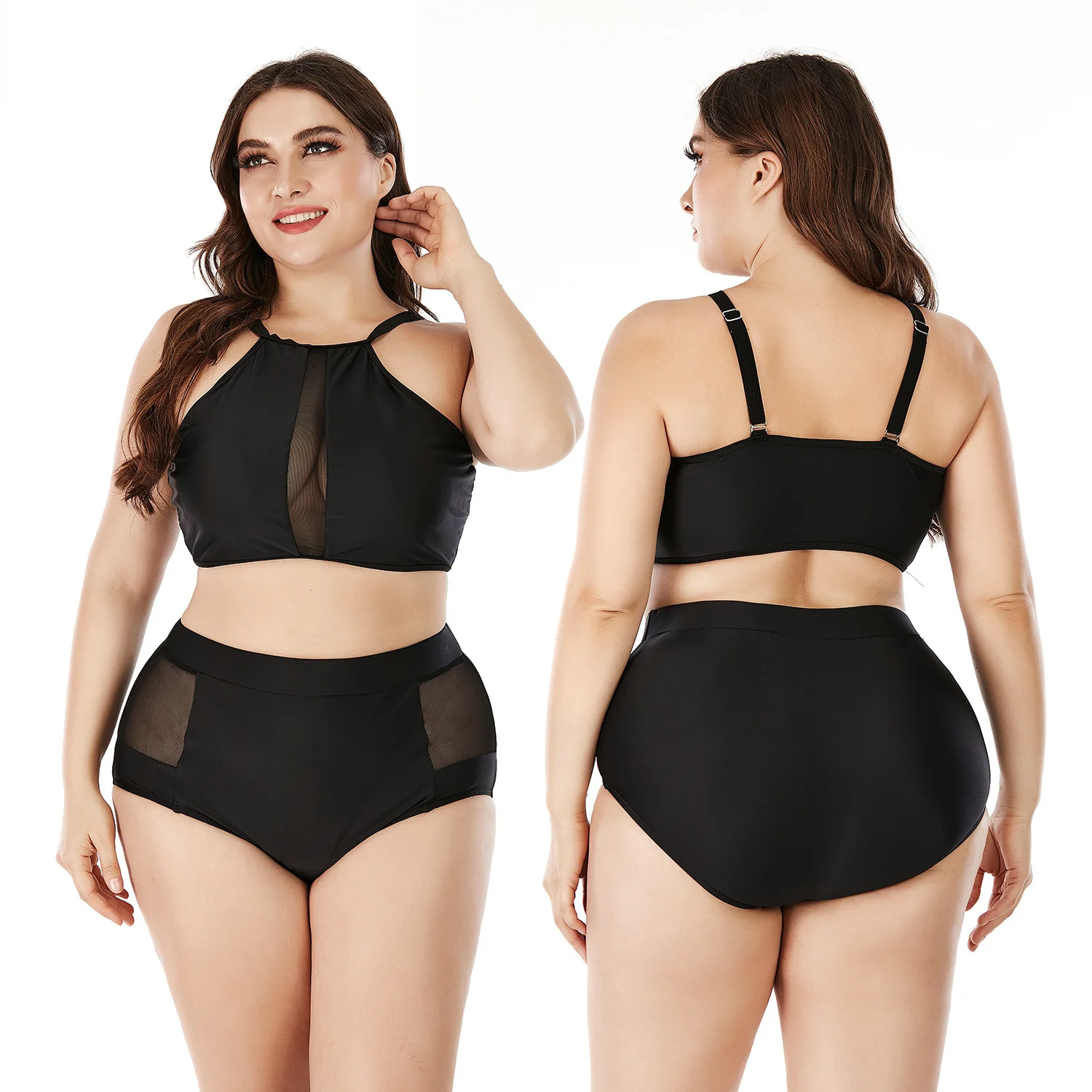 

Women's Swimsuit Bikini Solid Color Swimsuit Two Piece Set Sexy Women Plus Size Bikini Set Bathing Suit Swimwear for Lady