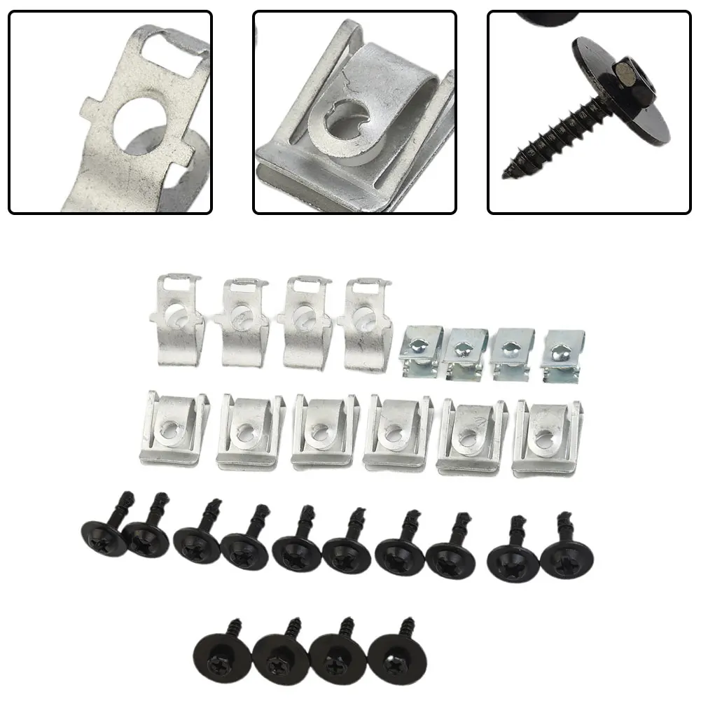 

28PCS Undertray Clips Accessories Engine Fitting Kits For A4 B8 A5 8T Under Cover Durable High Quality Practical