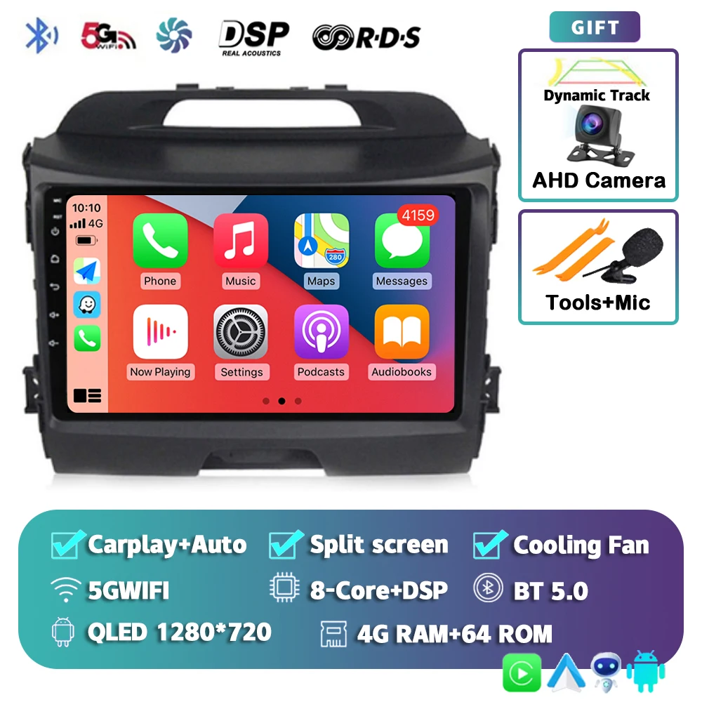 

Android 15 для KIA Sportage 3 2010-2016 2015 2K QLED AI Voice Wireless CarPlay 4G Стерео Авто Радио Автомобильный Мультимедийный Видеоплеер