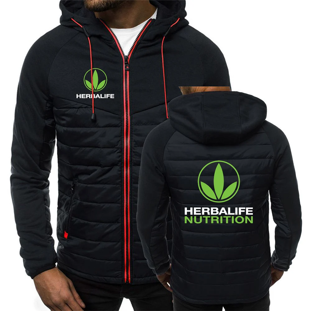 

2022 Man's HERBALIFE NUTRITION Print Autumn Thickening Splicing Hoodies Men Jacket Solid Warm Zipper Coats Sweatshirt