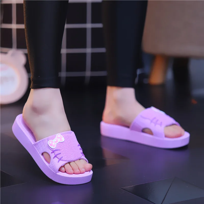 

Summer slippers ladies thick-soled sandals high-heeled leisure room
