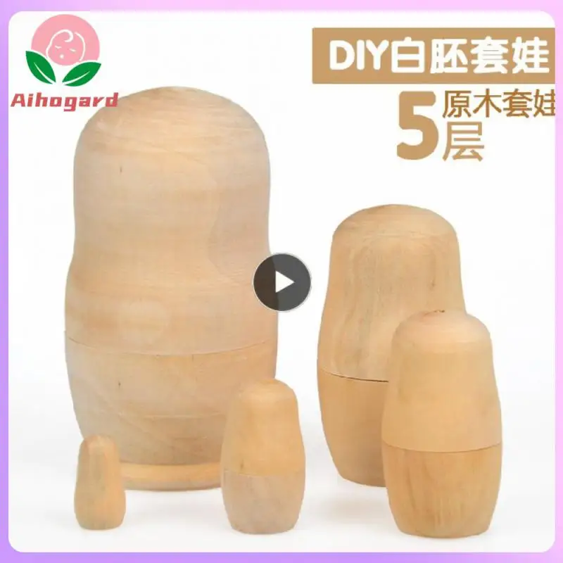 

DIYBlank, деревянные эмбрионы, русские гнездовые куклы, игрушка, Неокрашенная кукла-матрешка, «сделай сам», обучение рисованию, подарки для детей