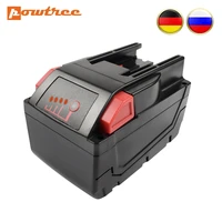 powtree 28v 6000mah li ion replacement battery for milwaukee m28 battery for milwaukee 28v m28 48 11 2830 0730 20 power tool