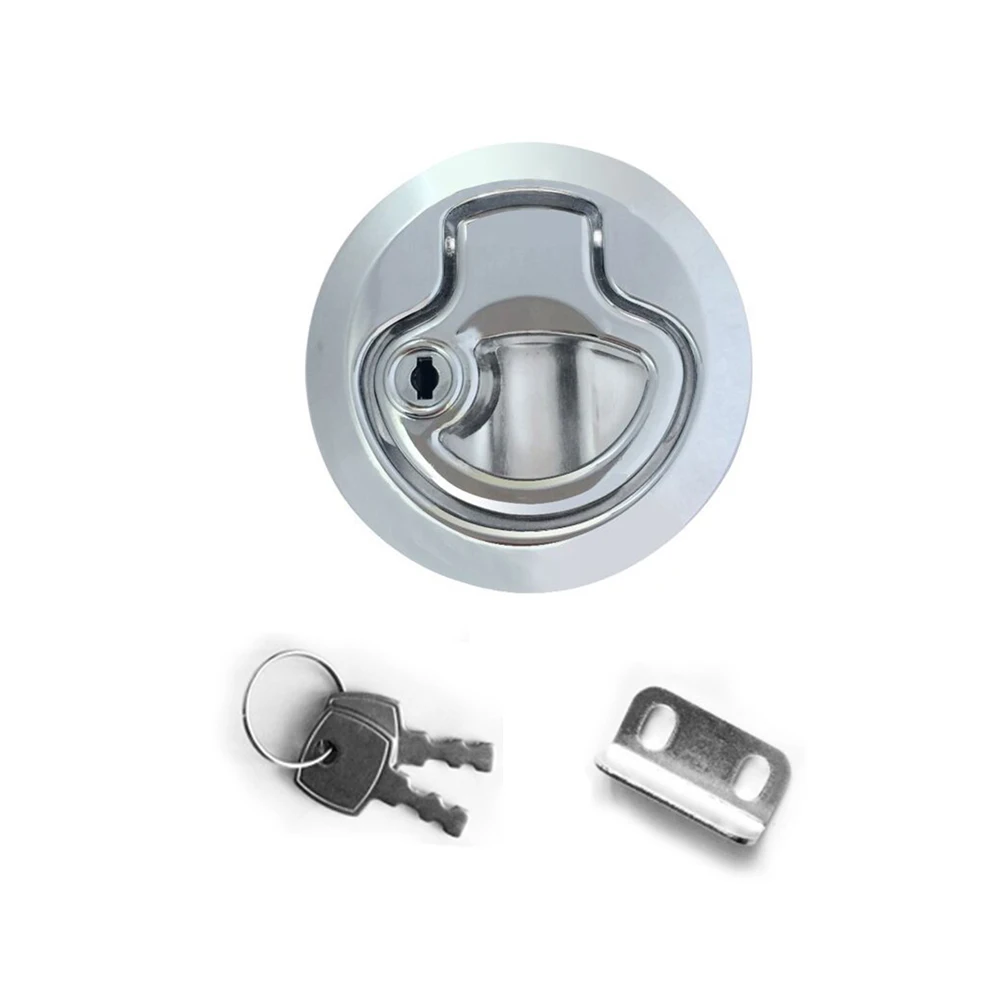 

1Set Zinc Alloy Chrome Finished Flush Latch Flush Pull Latches Slam Lift Handle Deck Boat Accessories Marine Hardware Kayak