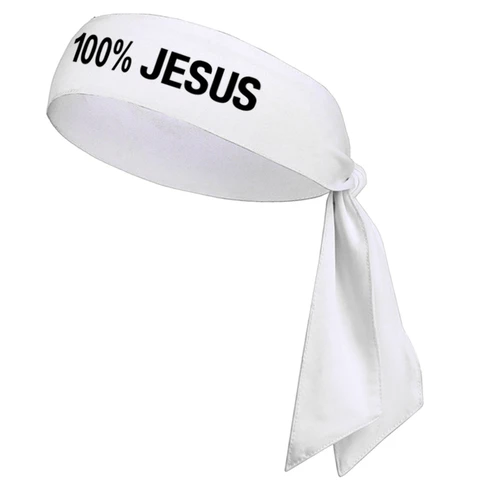 Спортивная повязка DongKing 100% JESUS белый/черный