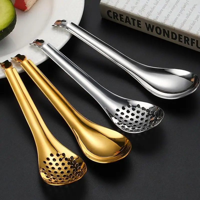 Ложка сферическая из нержавеющей стали ложка для икры с прорезью извлечения