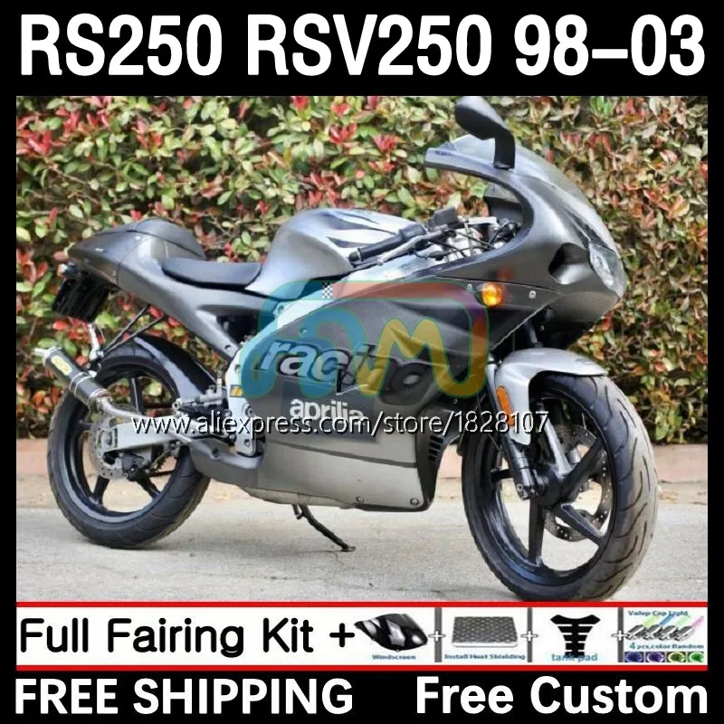

Fairing For Aprilia RSV250 RSV 250 RS 250 CC 4No.12 RS250 RR 98 99 00 01 02 03 1998 1999 2000 2001 2002 2003 Glossy Grey Bodys