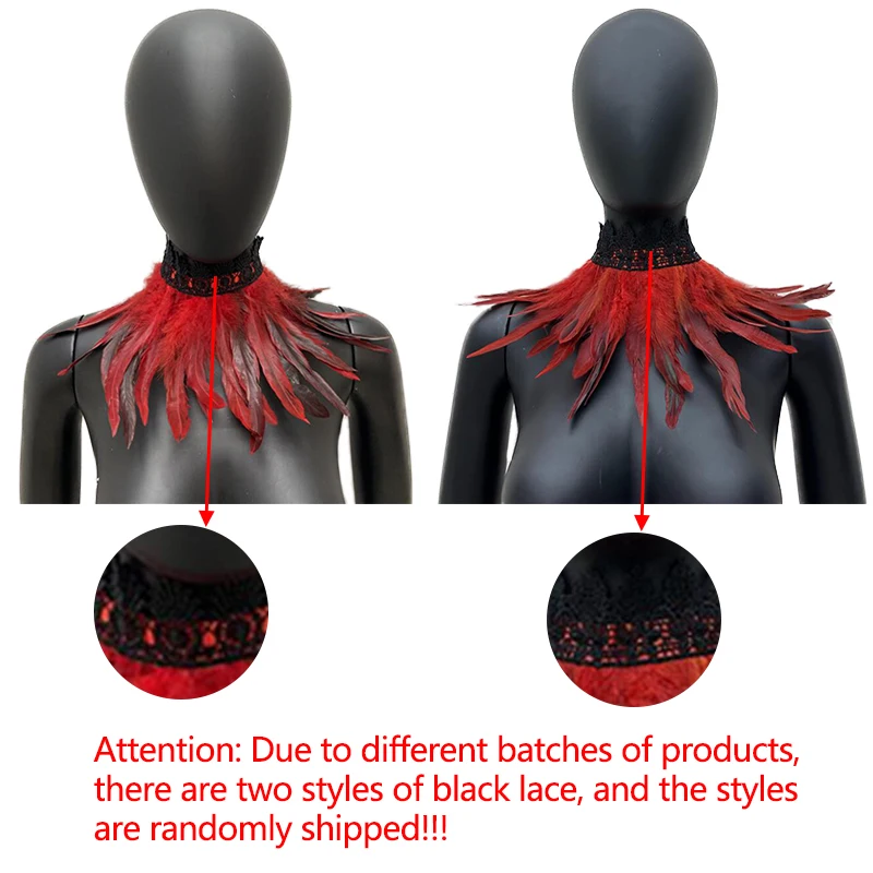 Женский ошейник с перьями в готическом стиле роскошное колье панк для