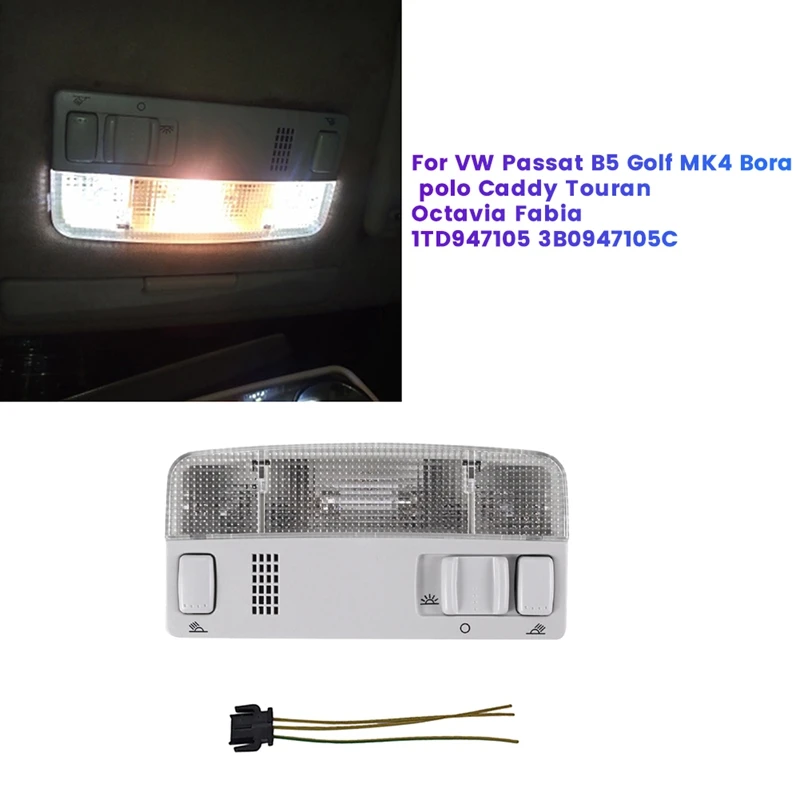 Подвесная интерьерная лампа для чтения серого цвета + провод 1TD947105 VW Golf MK4 Bora Passat