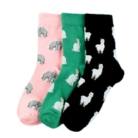 2022 alpaca elephant fox rabbit animal socks cotton casual socks warm women streetwear cute funny socks happy long calcetines