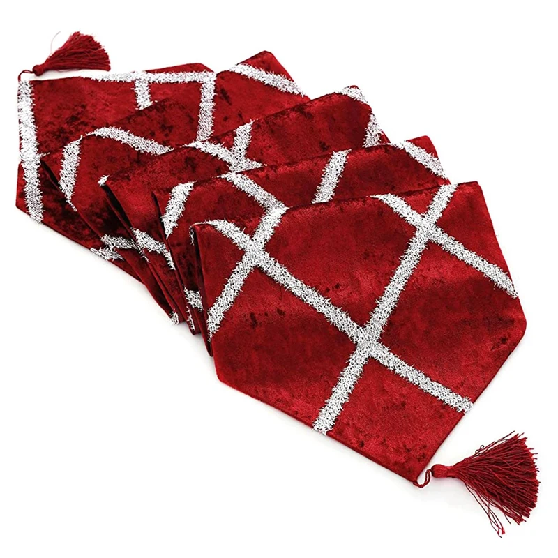 

Классическая настольная дорожка с кисточками для украшения свадьбы, Рождества, 11x70 дюймов