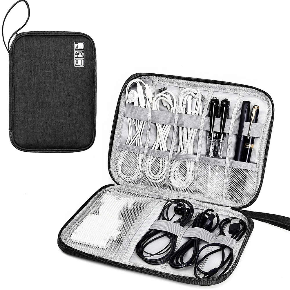 

Cable Organizer Bag Travel Storage Bag Electronics Accessories Cases Storage Bag Waterproof For Cable USB SD Card Power Bank Ear