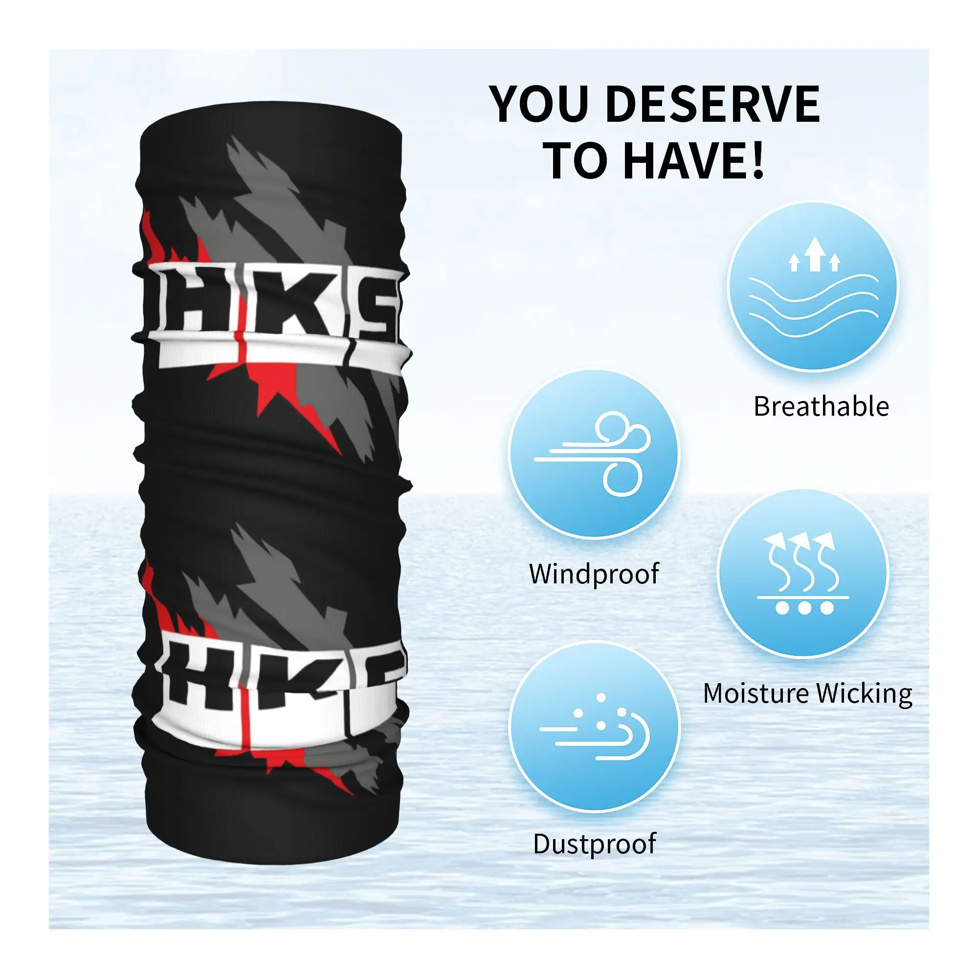 Пользовательские H-HKS винтажный художественный логотип моторная бандана шейные