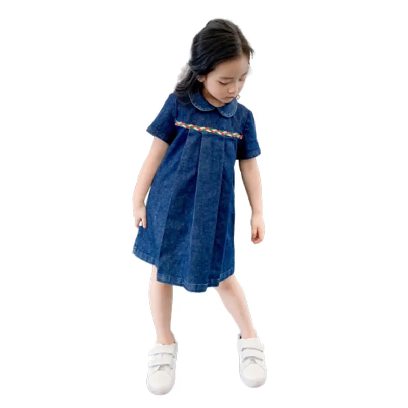 

Summer Dress Girls Clothes Designer Kids Clothes Cute Casual Children Princess Dress Little Girl Costumes Denim Dresses