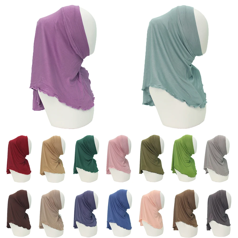 

Underscarf Hijab Cap Neck Cover Muslim Women Veil Laidies Hijab Scarf Turban Muslim One Piece Amira Bonnet for Women Inner Cap