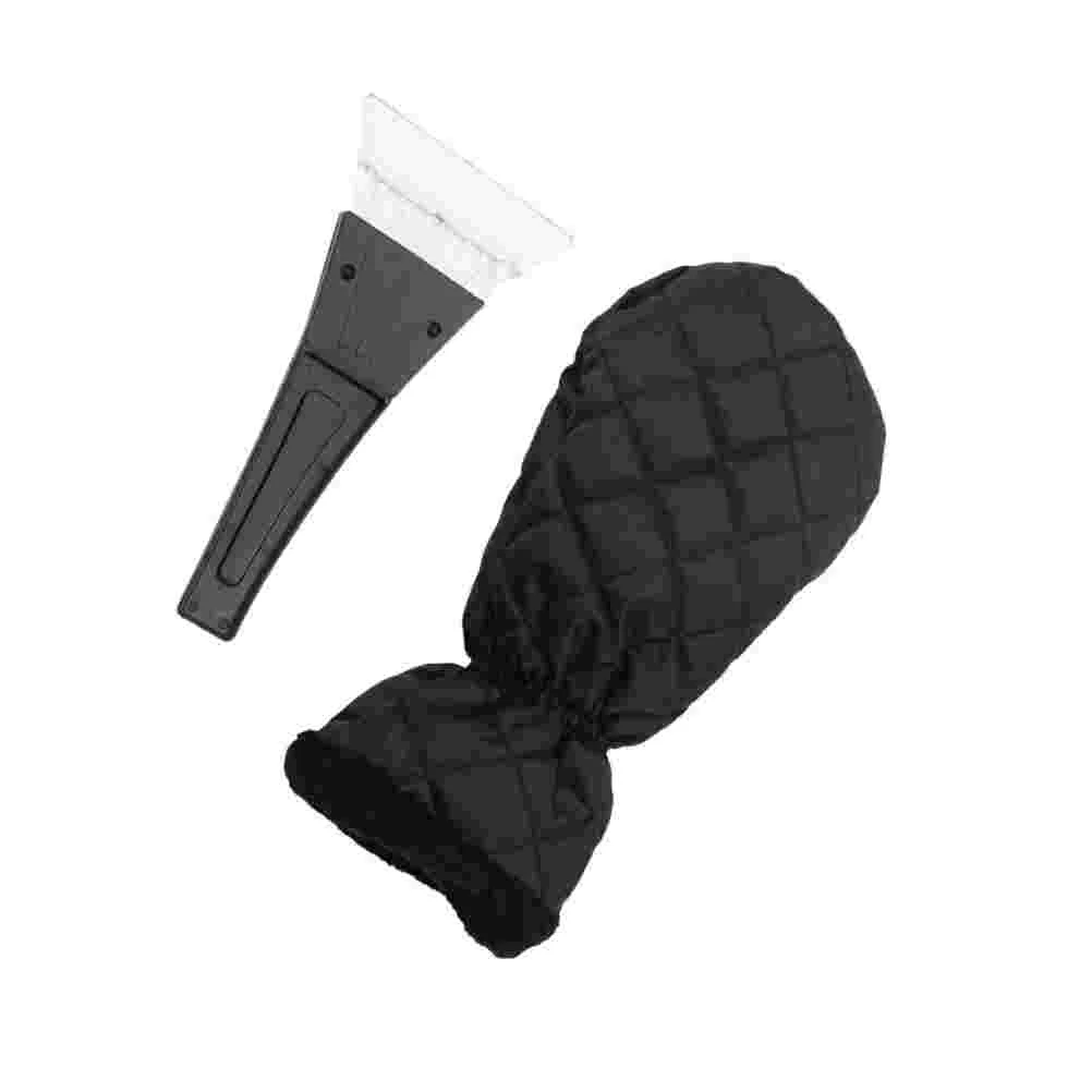 

Thickened Thermal Car De-icing Spatula Plastic Ice for Vehicles (Black Gloves + )