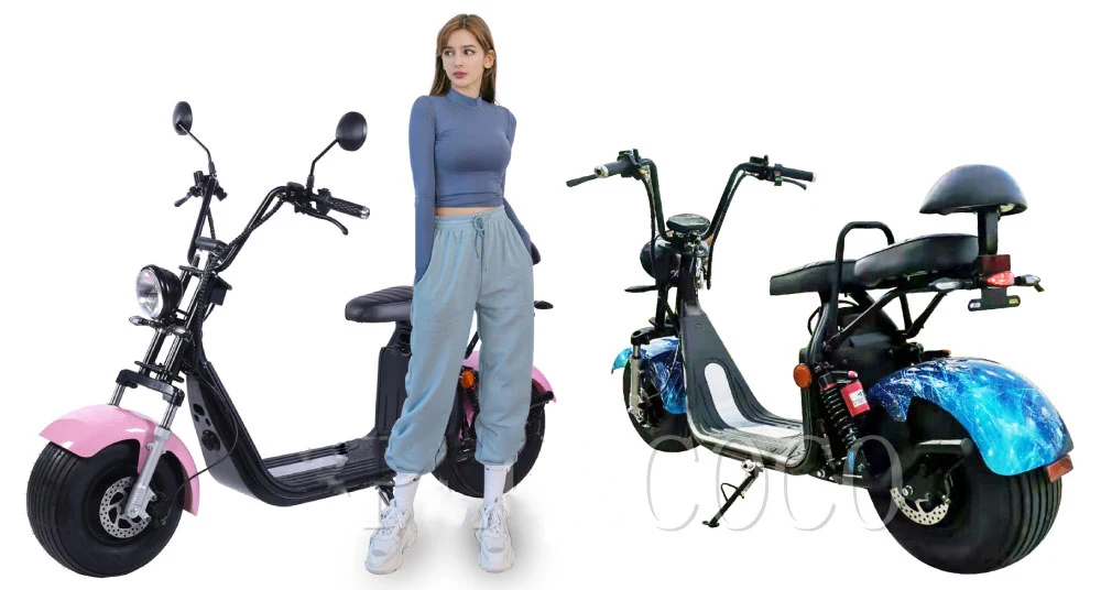 Eec Coc 60v Европейский склад 1500w 2000w Fat Tire Мотоцикл Электрический скутер Citycoco