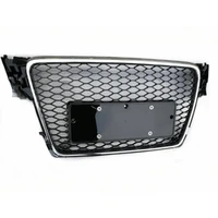Front Sport Hex Mesh Honeycomb Hood Grill Gloss Black for Audi A4/S4 B8 2009 2010 2011 2012 For RS4 Style
