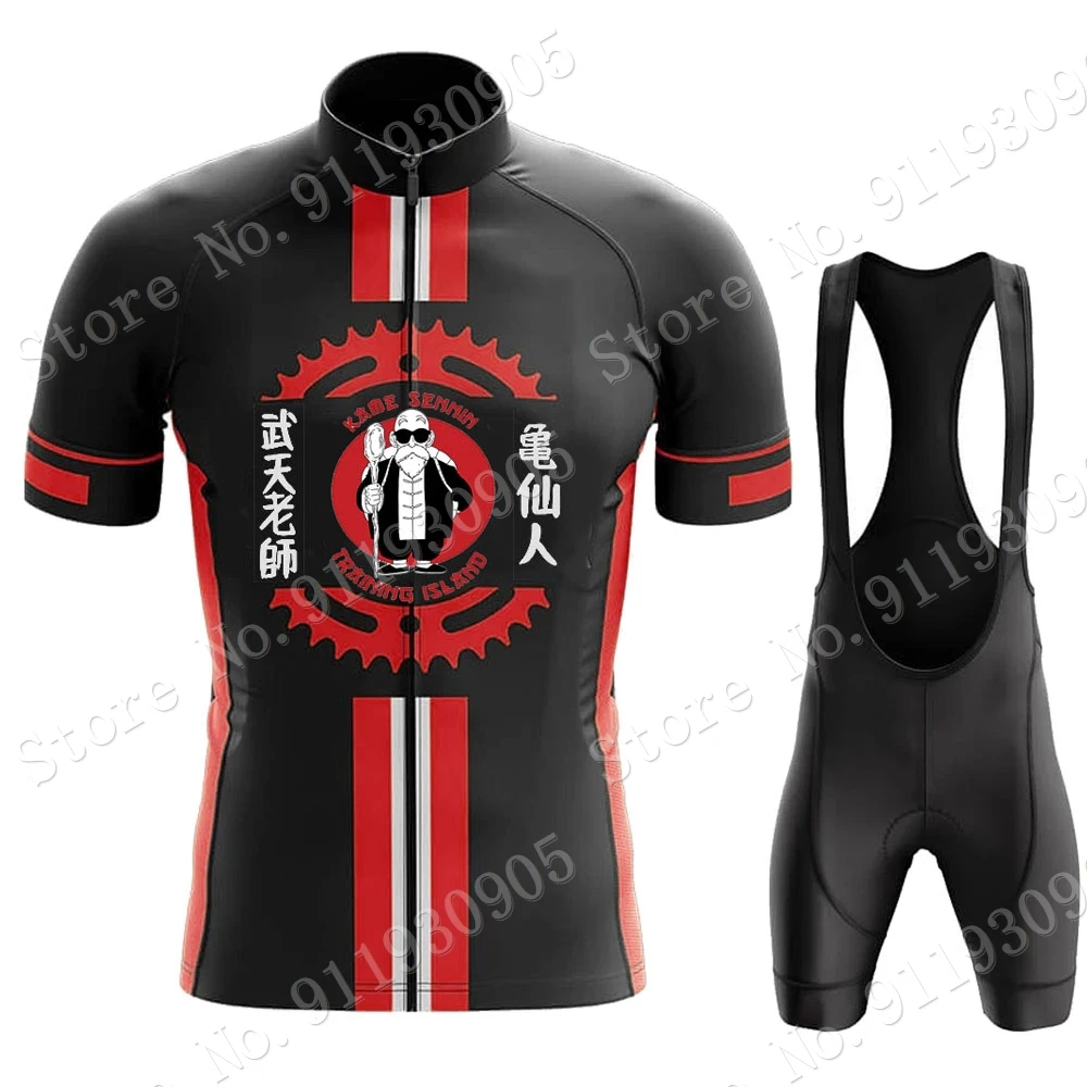 

Комплект одежды для велоспорта мужской, мультяшный аниме комплект из джерси и шорт в стиле ретро, лето 2021