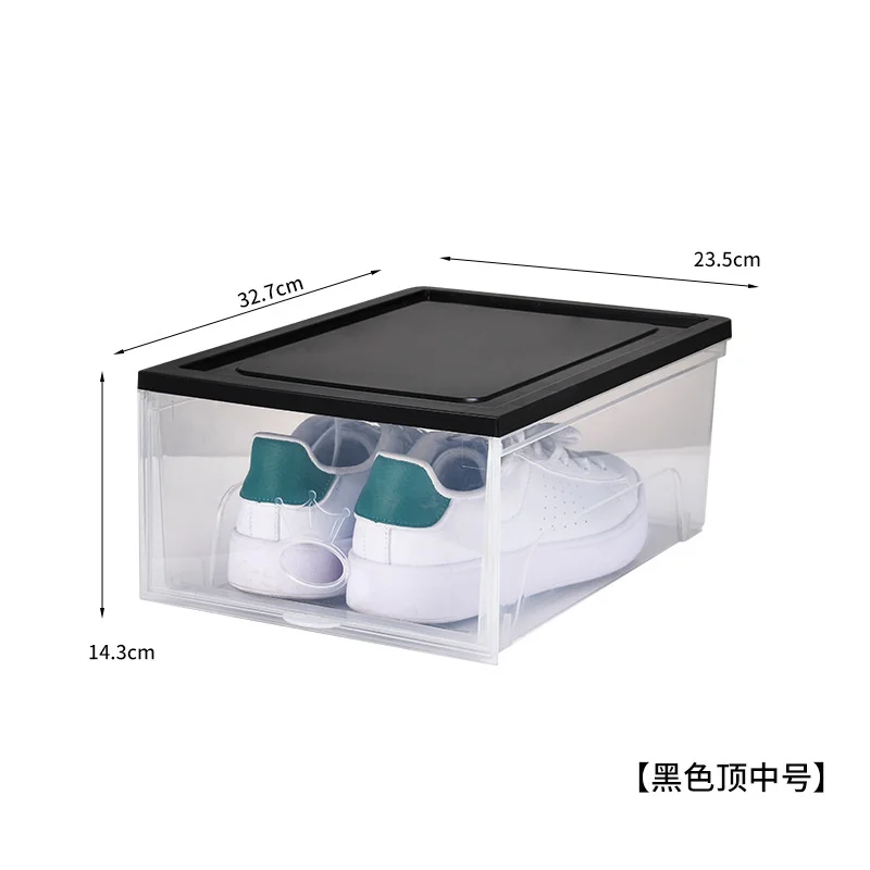 

Transparent Plastic Shoe Box Clear Removable Shoe Box Superposition Shoe Box Storage Home Dustproof Shoe Cabinet
