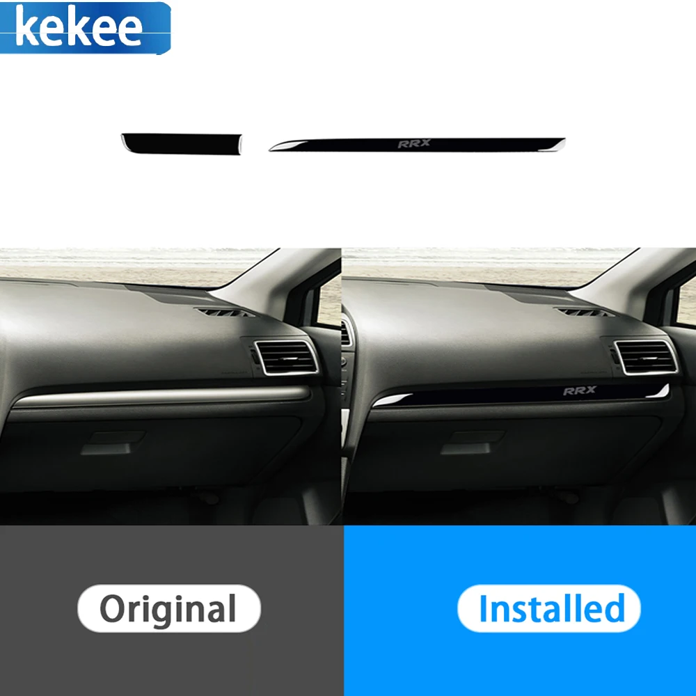 

For Subaru Impreza 2012-2016 For XV Crosstrek 2013 2014 2015-2017 Piano Black Car Instrument Panel Decoration Sticker Trim 2Pcs