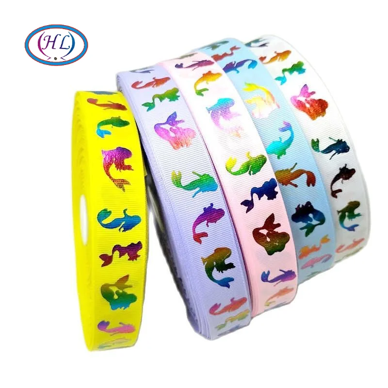 

Fita De Cetim Hl 50 Yards 25mm Hot Stamping Grosgrain Ribbons Wedding Party Decoration Diy Sewing Crafts For Making Hair Bows