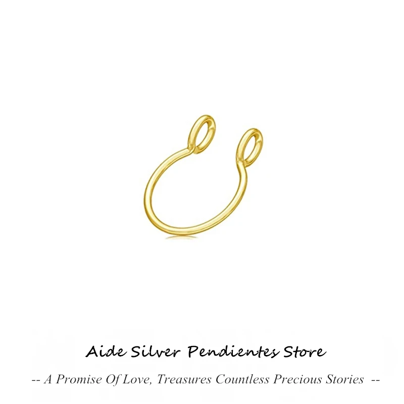 

Двойные круглые кольца для носа AIDE из стерлингового серебра 925 пробы для женщин, пирсинга хрящей для носа Joyero, ювелирные изделия для тела, по...