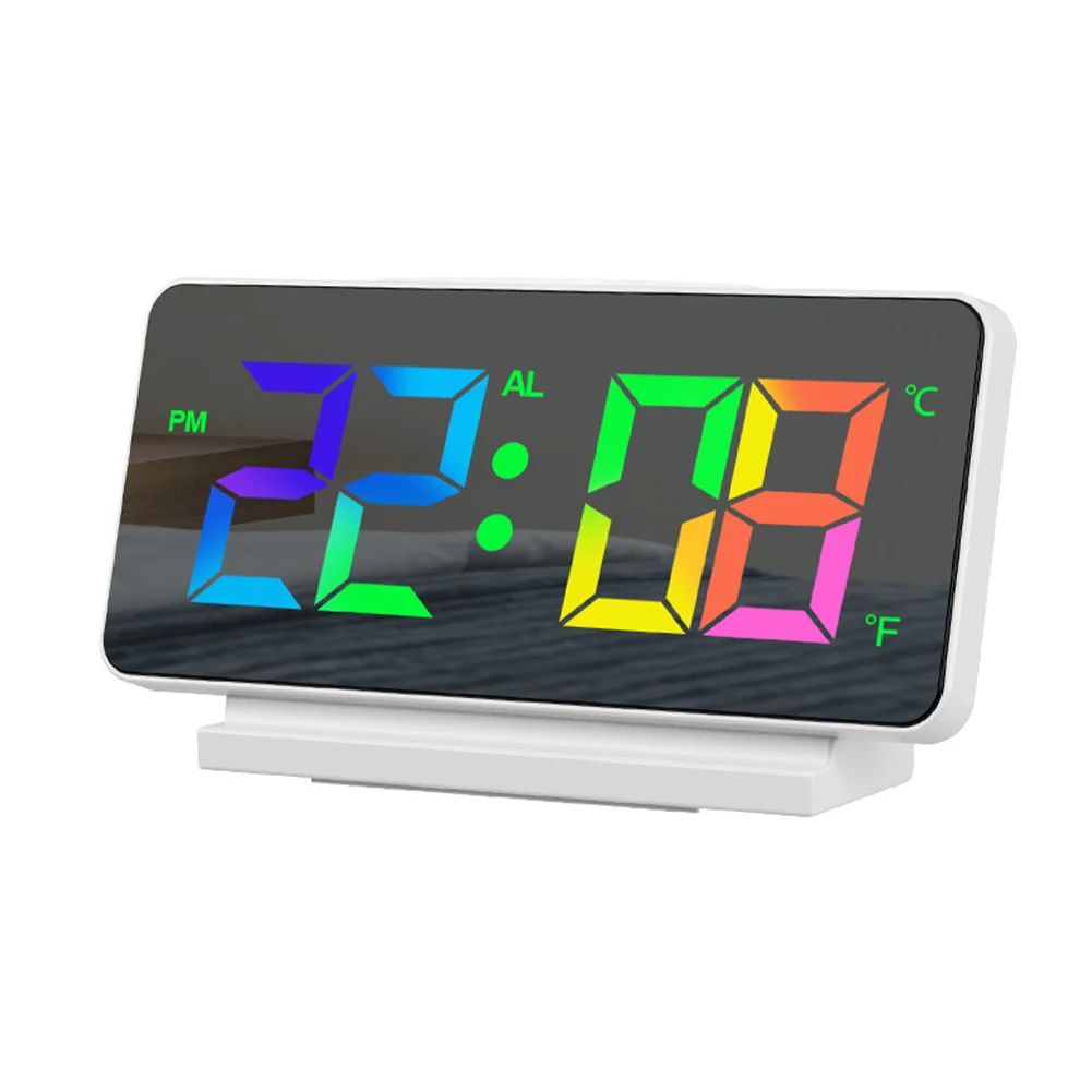 Large Screen Night Light Rechargeable Led Mirror Home Office Battery Powered 12/24 Hours