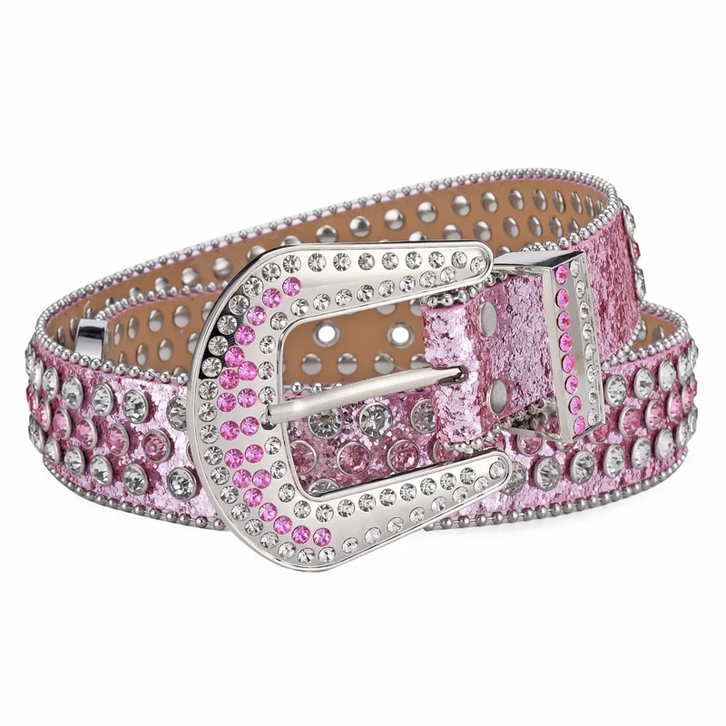 

Женский ремень с кристаллами Goth, модный ремень из искусственной кожи в Западном ковбойском стиле, Y2K, для джинсов