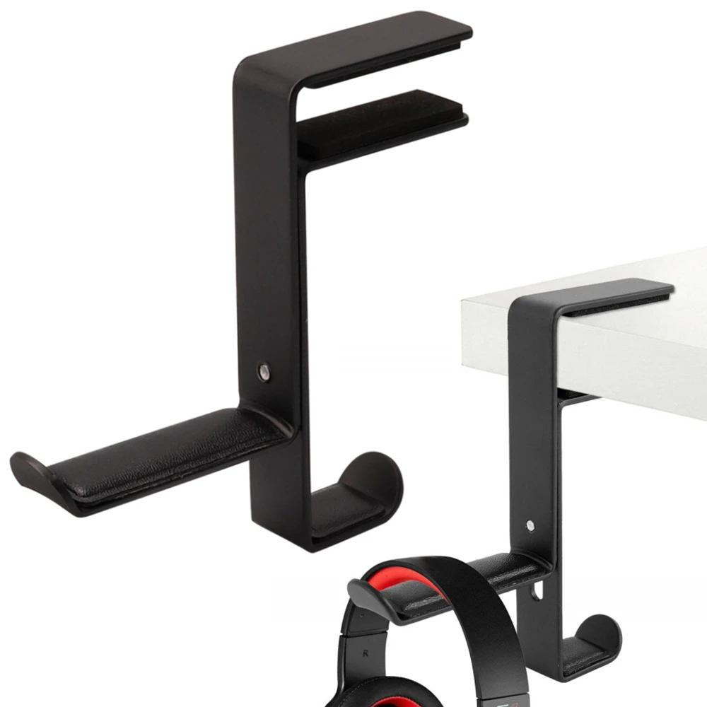 

Multi-purpose Table Edge Metal Headset Hook Adjustable Office Desk Clothe Key Storage Holder Bag Rack Headphone Hanger Organizer