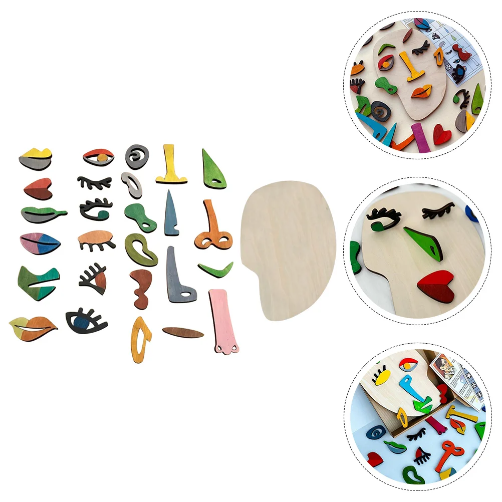 

Puzzle Face Jigsaw Diyboard Funnykids Facial Montessori Children Puzzles Parent Child Games Cartoon Colors Cognitive