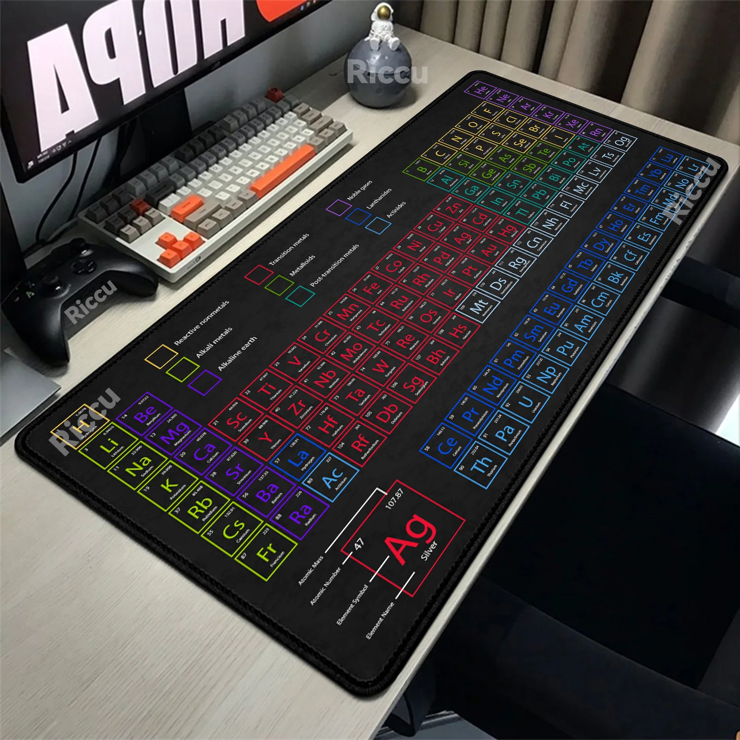 Игровой коврик для мыши 900x400 большой с периодической таблицей Chemical Elem xxl
