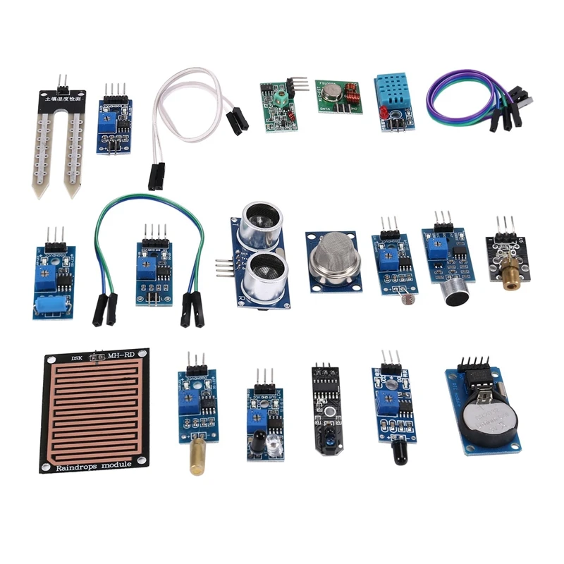 

16 Sensor Starter Kits For UNO R3/2560 Raspberry Pi 3Rd Generation B Type