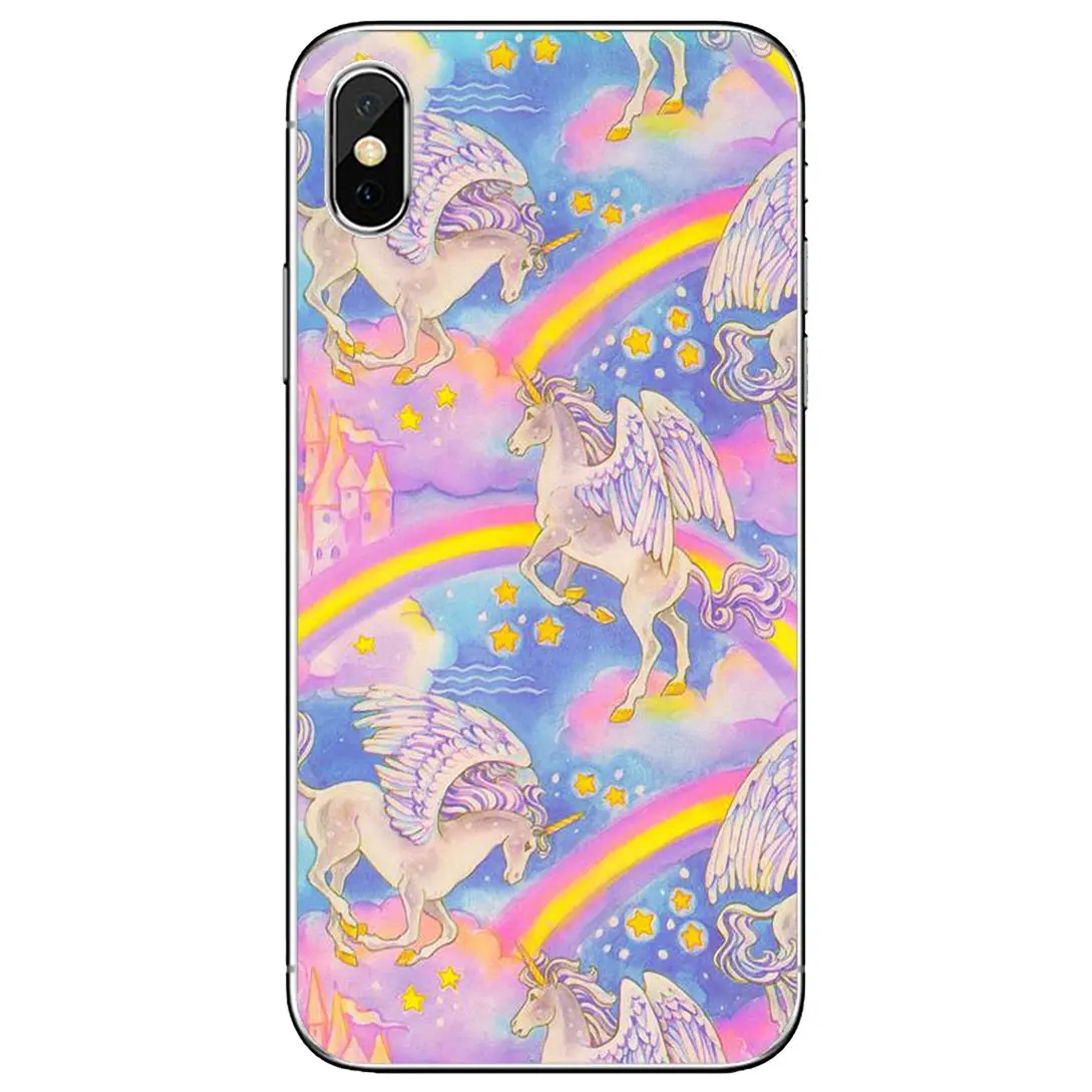 Мягкий чехол для Huawei Mate 7 8 9 10 20 30 40 P40 P50 Lite Pro Honor Y3 II 2016 Пастельная Радужная Розовая