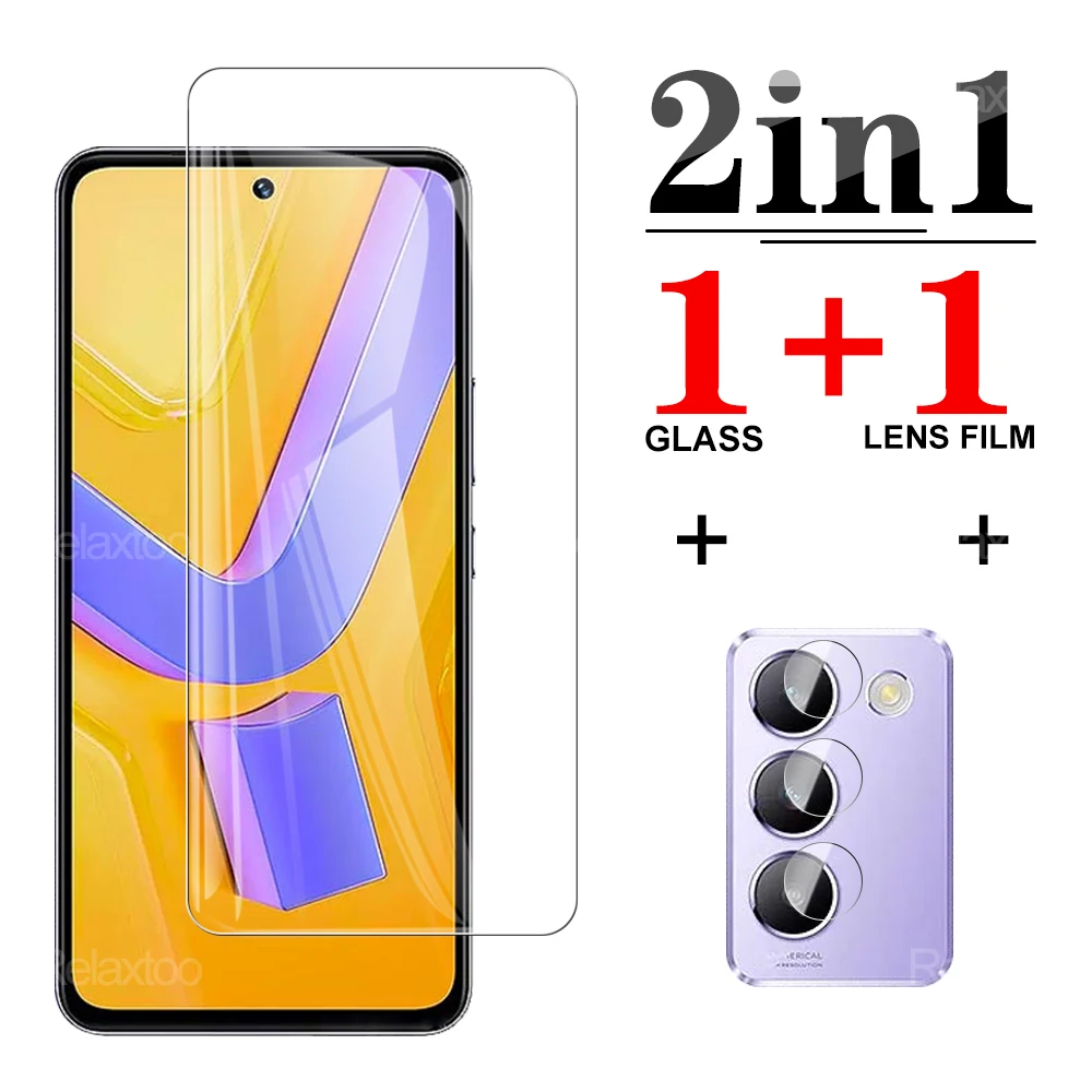 2 в 1 закаленное стекло для камеры высокой четкости Vivo Y100 (IDN) защитное vivoY100 Y200E T3 v40