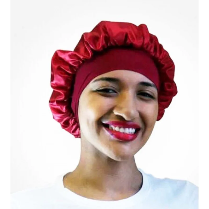 

New Wide-Brimmed High Elastic Headband Nightcap Women's Pile Cap Hair Care Hat TJM-301