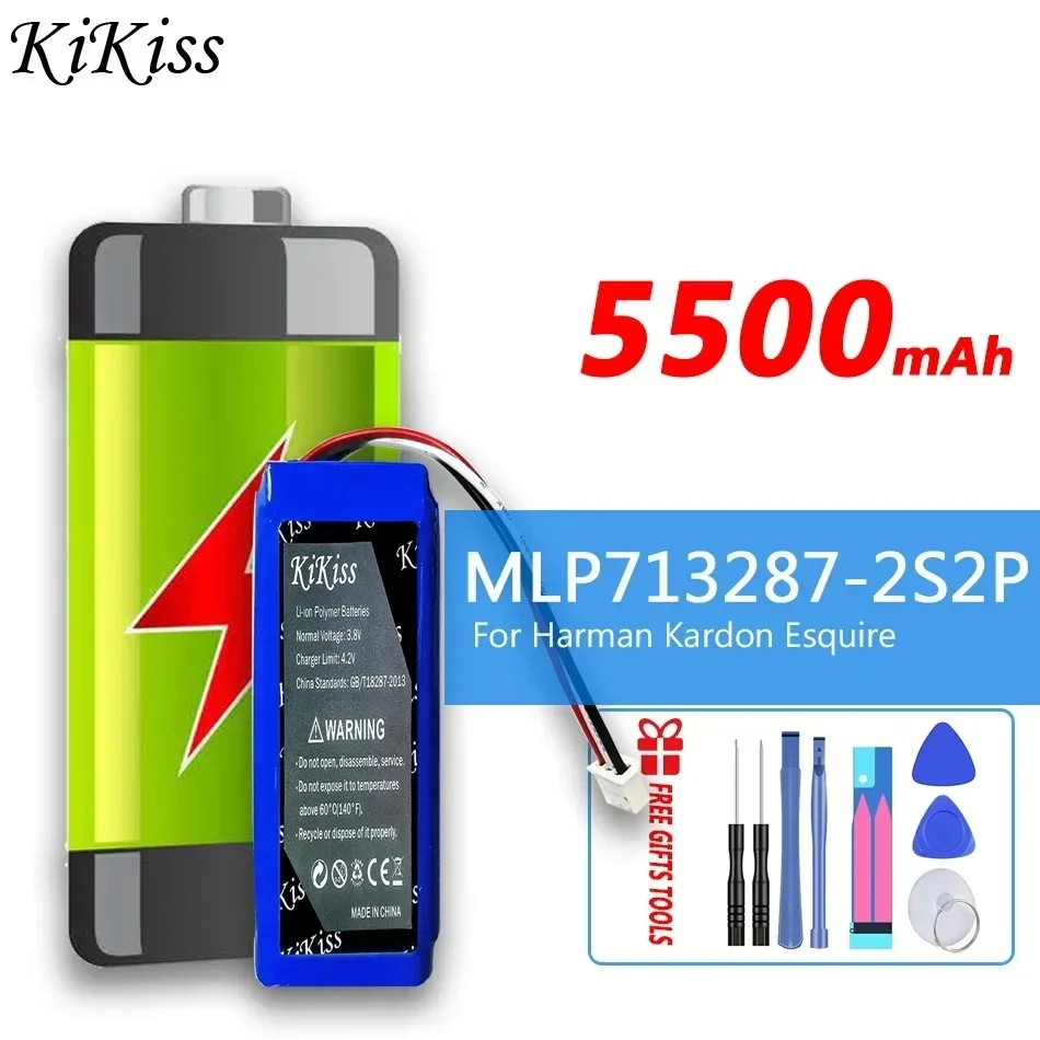 Мощный аккумулятор KiKiss емкостью 5500 мАч MLP 713287 -2S2P для Bluetooth-динамика Harman Kardon Esquire