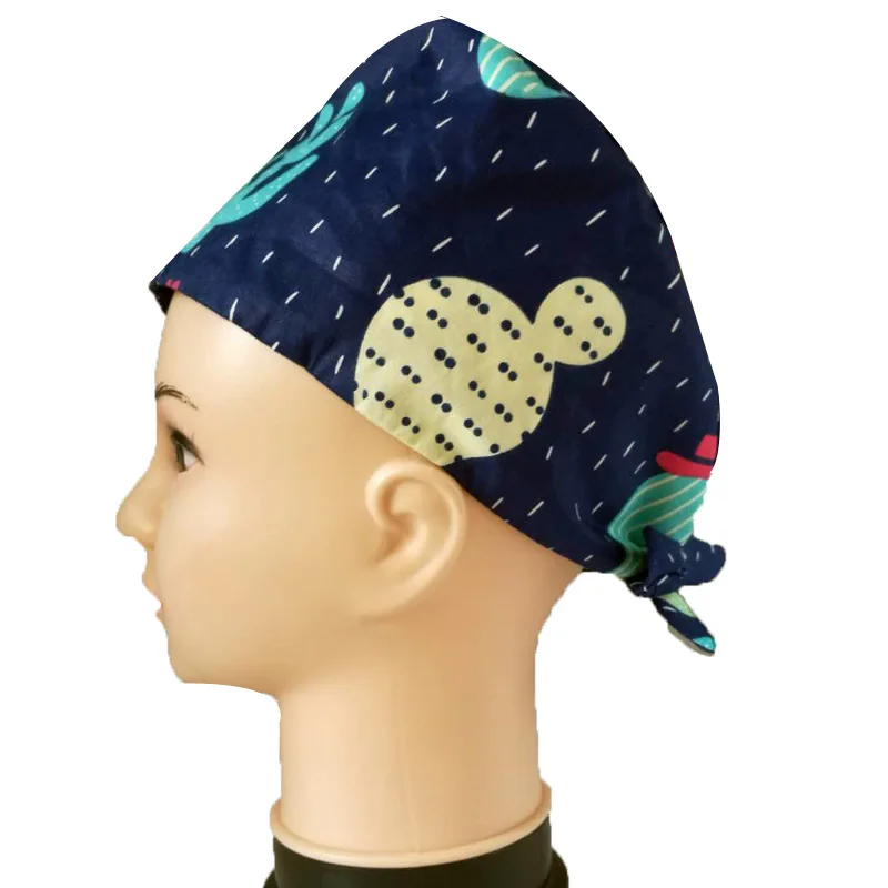 

Женская Хлопковая шапочка-скраб, увлажняющая тянущаяся шапочка для ухода за домашними животными, рабочая шапочка для лабораторий, Шапочка-...