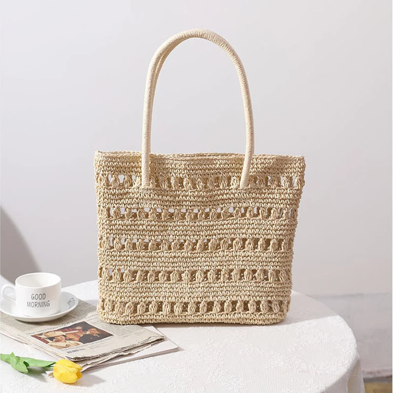 

Ажурные женские сумки на плечо, Пляжная соломенная роскошная дизайнерская плетеная Сумочка в богемном стиле, лето