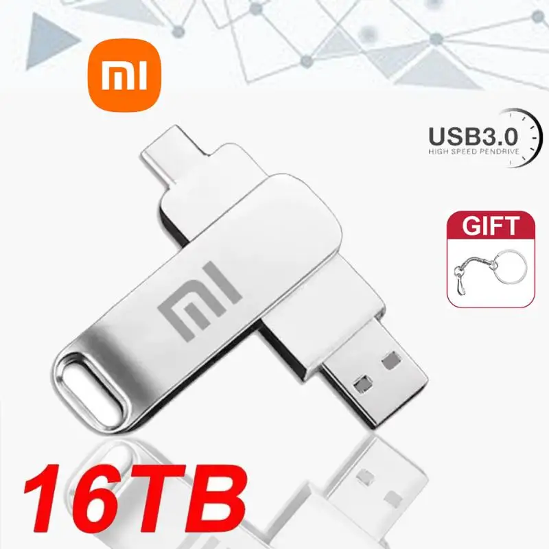 Водонепроницаемый USB-накопитель Xiaomi 16TB 3.0 8 ТБ