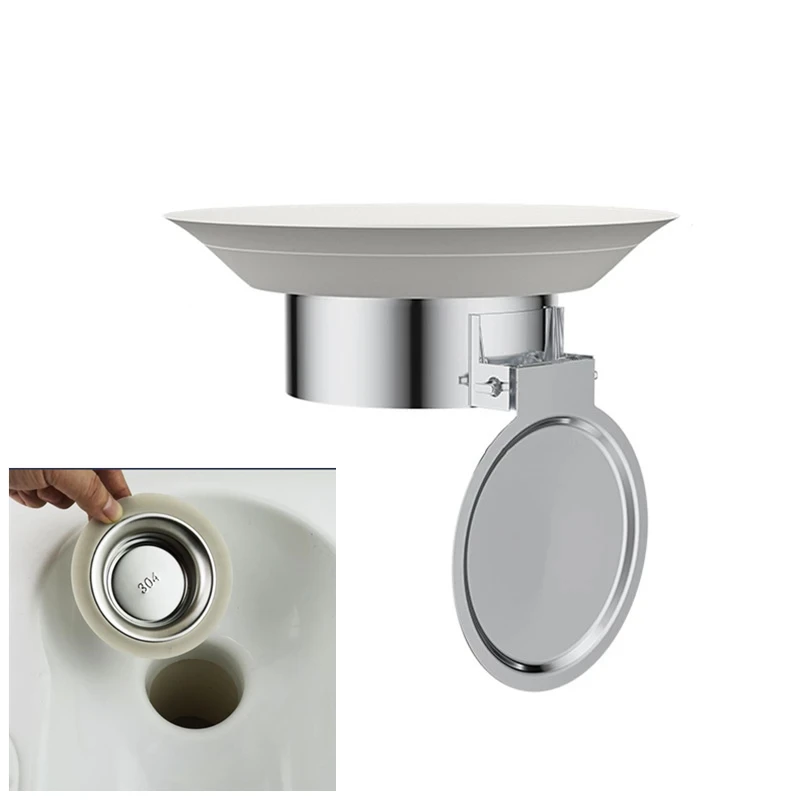 

1PC Squatting Pan Anti-smell Plug Squat Toilet Deodorize Stopper Stainless steel Bathtub Anti-blocking Cover Bathroom Accessorie